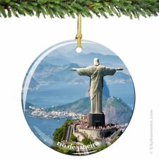 Rio De Janeiro Porcelain Ornament - Brazil Christmas Souvenir Travel Gift picture