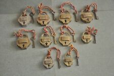 10 Pc Vintage Brass Fine Handcrafted Different Solid Padlocks picture