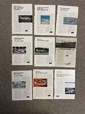 1970s Beechcraft Print Ad Lot of 9 - 10 x 7  Airplane Travel Business Wichita picture