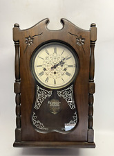 Vintage Ezee-Set Ansonia Wood Wall Clock Pendulum Made in Germany TESTED OWRKING picture
