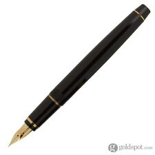 Pilot Falcon Fountain Pen in Black & Gold - Soft Flexible Medium Point Brand New picture
