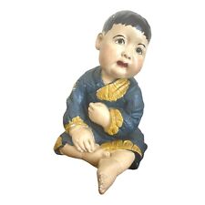 VINTAGE LARGE JAPANESE CHILD STATUE FIGURE HANDMADE HAND PAINTED picture