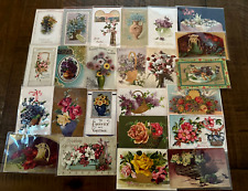 Lot of 23 Flowers in Baskets & Vases ~Vintage Antique Greetings~Postcards-k219 picture