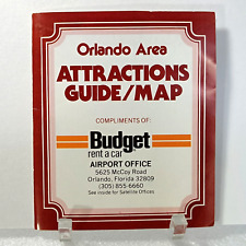 Budget Rent a Car 1979 Orlando Area Attractions Guide & Map Mystery Fun House picture