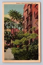Honolulu HI-Hawaii, Garden At Royal Hawaiian Hotel, Vintage c1955 Postcard picture
