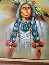 Gregory Perillo Perilloff Painted Native American Indian Chief Picture  Canvas  picture