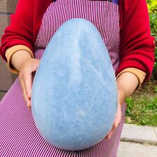 33.88LB Natural Polished Blue Celestite Quartz Crystal Stone Egg Specimen 1198 picture