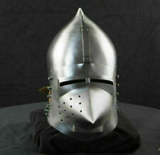 Larp Functional Steel Knight Helmet Replica Medieval Hounskull Helmet Christmas  picture