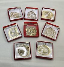 Lot of 8 Nation’s Treasures 3D Brass Christmas Ornaments States Landmarks Banff picture