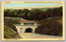 Eastern Portal Blue Mountain Tunnel Pennsylvania Turnpike Super Highway Postcard picture