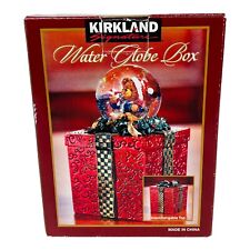 Kirkland Signature Water Globe Box Interchangeable Top Christmas Decor Vintage picture