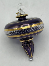 Dept 56 Timeless Treasures Egyptian Glass Ornament Purple 12K Gold 5