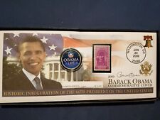 2009 Barack Obama Commemorative Cover Coin & 1939 Stamp Limited Edition COA picture