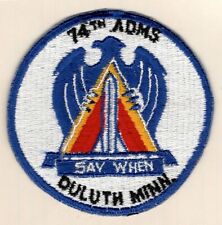 USAF PATCH 74th AIR DEFENSE MISSILE SQ, BOMARC's,  Duluth, Minn, 4