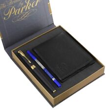 Parker Aster Matte Black Roller Ball Pen with Wallet Gold Trim picture