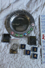 LOT Oxford High School PA Bowl Medals Pins Cord Editor Education World Culture picture