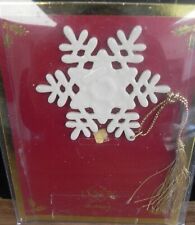 Lenox Charm Snowflake Christmas Ornament...IVORY CHINA SNOWFLAKE LENOX picture