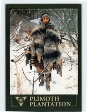 Postcard A Wampanoag Woman in Raccoon Cloak Plimoth Plantation Massachusetts USA picture
