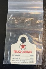 Texaco Paper Oil Change Tag - Paper / cardboard - Vintage  picture