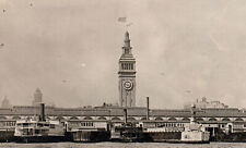 San Francisco California Steamship Ferry Boat Terminal Real Photo Postcard RPPC picture