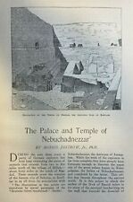 1902 Babylon Palace and Temple of Nebuchadnezzar illustrated picture