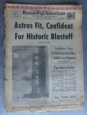July 16 1969 Boston Amer. Newspaper APOLLO HISTORIC BLASTOFF Moon Landing Guide  picture