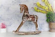 Handcrafted Vintage Rustic Wooden Decorative Collectible Horse Statue, 1 Piece, picture