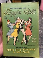 ADVENTURES OF RIGGIN' BILL Dictionary Of Navy Slang #1 1940'S WWII COLOR COMIC  picture