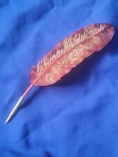 Rare Antique Vtg 1934 Chicago WORLDS FAIR Quill Feather Writing Pen picture