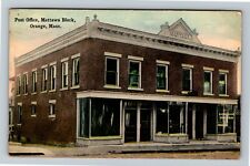 Orange MA-Massachusetts, Post Office, Mattawa Block, c1916 Vintage Postcard picture