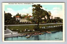 Indianapolis IN-Indiana, Riverside Park Pavilion, Antique, Vintage Postcard picture