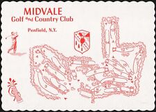 Vintage placemat MIDVALE GOLF and COUNTRY CLUB indian logo Pennfield New York picture