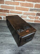 VTG Antique Weis Wooden Index Card Filing Recipe Drawer Tool Organizer Rare picture