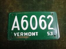 1953 WHEATIES CEREAL PREMIUM MINI LICENSE PLATE  VERMONT NEAR MINT picture