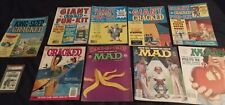 Lot of  6 Cracked Magazines & 3 Mad Magazines + 1 PSA Graded 7 NM Cracked Card  picture