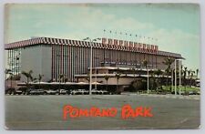 Pompano Beach Florida, Pompano Park Raceway Clubhouse, Vintage Postcard picture
