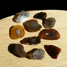10 Mini Geode Ends Polished Agate Crystal Rock Slices Mixed Natural Color Stones picture