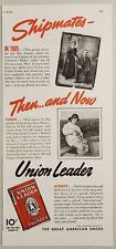 1939 Print Ad Union Leader Smoking Tobacco Schooner Captain Fills Pipe picture
