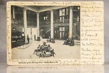 1906 Hotel Sterling Postcard, Scarce Hotel Lobby Rotunda View Wilkes-Barre picture