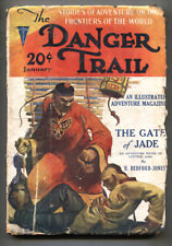 Danger Trail Jan 1927-Asian villain-Baumhoffer cover-Rare PULP MAGAZINE picture