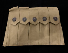 Original WWII US Thompson SMG 5 Cell Magazine Pouch NOS picture