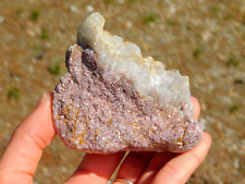 Lepidolite with Quartz Crystal Section 269g Natural Rough Stone Energy Healing picture