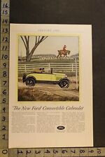 1929 FORD CONVERTIBLE CABRIOLET EQUESTRIAN HUNT HOUND DETROIT CAR AUTO ADUG55 picture
