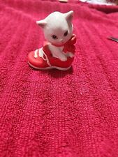 Two Small Ceramic Cat In Shoe picture