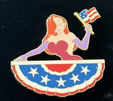 RARE LE 125 Disney Pin Jessica Rabbit Americana USA Patriotic Flag Banner NOC picture