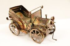 Vintage Copper Tin Car Wind Up Music Box- Works picture
