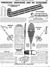 1943 Print Ad of Toboggans, Snowshoes & Snow Ski Poles picture