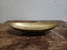 Vintage Brass Oblong Boat Dish Ashtray Trinket Holder  picture