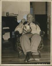 1953 Press Photo Dr. Philip Jeansonne, Doctor eats vanilla ice cream picture