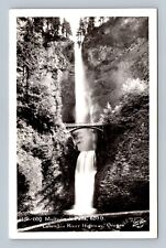 COLUMBIA RIVER HIGHWAY, OR RPPC Multnomah Falls Oregon Real Photo Postcard picture